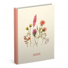 Mega-Papír Mini Határidőnapló 2026 Flowers Krém