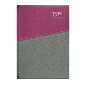 TopTimer Határidőnapló 2027, D021 A5 (Napi beoszt.) LILA-SZÜRKE
