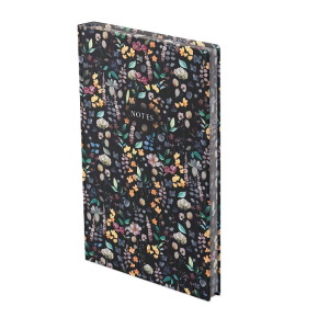 Top Timer N167 A5 Notes jegyzetfüzet, Flowers Black