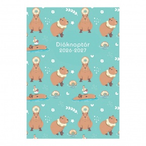 27D100J-00C TopTimer Diáknaptár, B/6 heti, 2026-2027, KAPIBARA