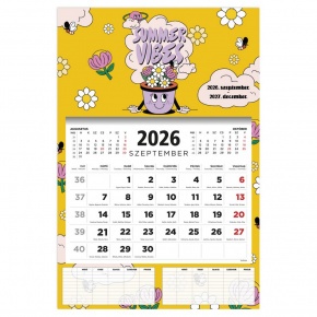 27D7640-000 TopTimer D076 Diák fali tervező, 16 havi (2026.09.01-2027.12.31.) SUMMER