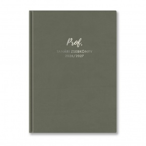 27P100C-501 TopTimer P100 Tanári zsebkönyv, heti beoszt. 2026-2027, SZÜRKE