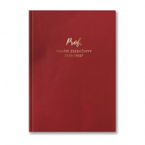 27P100T-201 TopTimer P100 Tanári zsebkönyv, heti beoszt. 2026-2027, BORDÓ