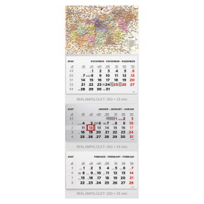 Top Timer T070 Speditőrnaptár 2027, 3 tömb, MO TÉRKÉP FEJ
