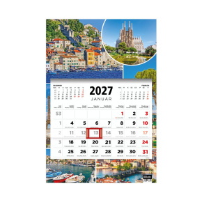 Top Timer T081 Speditőrnaptár 2027, 1 tömb, VÁROSOK