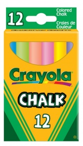 Crayola 12 db Táblakréta, pormentes, színes