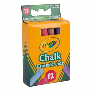 Crayola 12 db Táblakréta, pormentes, színes