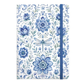 Dolce Blocco határidőnapló,  Secret Planner 13x20cm, heti 2027 Dragonfly Garden