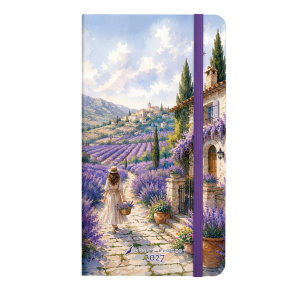 Dolce Blocco határidőnapló,  Secret Pocket Planner fekvő, heti 2027 Lavender Provence