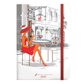 Dolce Blocco határidőnapló,  Secret Calendar Grande A5, napi, 2027 Cafe Belle