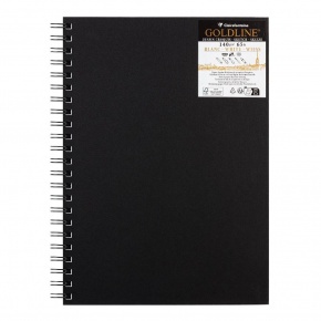 Clairefontaine vázlatkönyv (21x29,7 cm, 140 g/m2, 50 lap, spirálos) goldline/ fekete