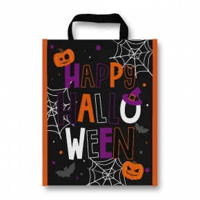 Eurowrap cukorkagyűjtő tasak PP (40x33 cm) fekete, Happy Halloween (5)