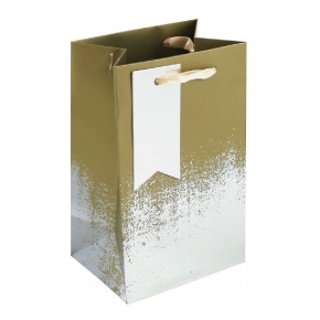 Eurowrap ajándéktasak (12,7x20,3x9 cm) arany-ezüst átmenetes (6)
