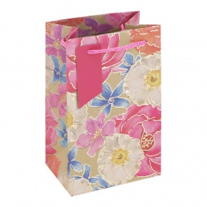 Eurowrap ajándéktasak (12,7x20,3x9 cm) pasztell virágos (6)
