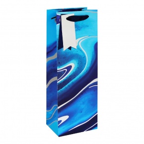 Eurowrap italtasak, (12,7x35,5x9 cm) kék, márványmintás (6)