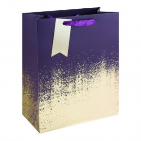 Eurowrap ajándéktasak (26,5x33x14 cm) lila, arany ombre (6)