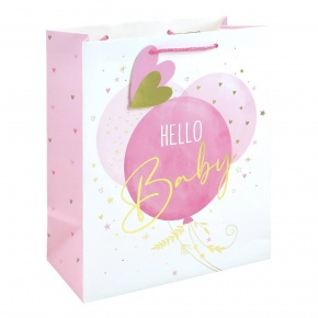 Eurowrap ajándéktasak (26,5x33x14 cm) Baby, rózsaszín (6)