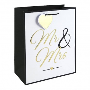 Eurowrap ajándéktasak (26,5x33x14 cm) Mr&Mrs, esküvői (6)