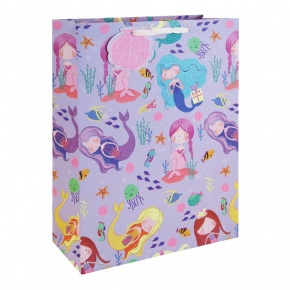 Eurowrap ajándéktasak (33x45,5x15 cm) lila, hableányos (6)