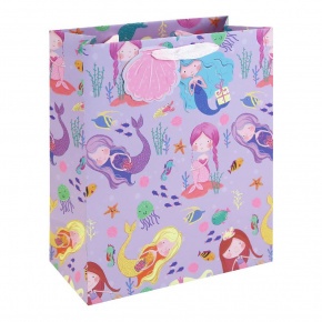 Eurowrap ajándéktasak (26,5x33x14 cm) lila, hableányos (6)