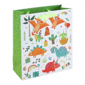 Eurowrap ajándéktasak (21,5x25x10 cm) dinós (6)