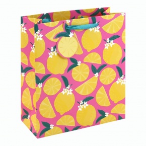 Eurowrap ajándéktasak (21,5x25x10 cm) citromos (6)