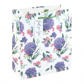 Eurowrap ajándéktasak (21,5x25x10 cm) lila hortenzia (6)