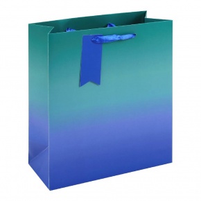 Eurowrap ajándéktasak (21,5x25x10 cm) kék ombre (6)