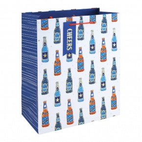 Eurowrap ajándéktasak (26,5x33x14 cm) sörösüveges (6)