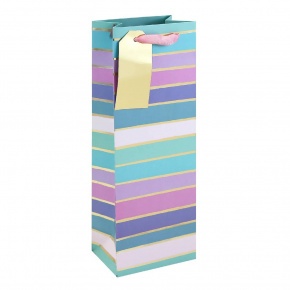 Eurowrap italtasak, (12,7x35,5x9 cm) kék-lila csíkos (6)