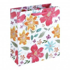 Eurowrap ajándéktasak (21,5x25x10 cm) virágos (6)