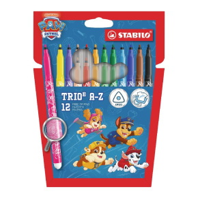 STABILO Trio A-Z Mancs őrjárat filctoll készlet 12 db-os