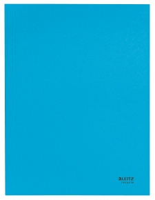 Leitz 3-pólyás mappa, A4, karton, kék, Recycle