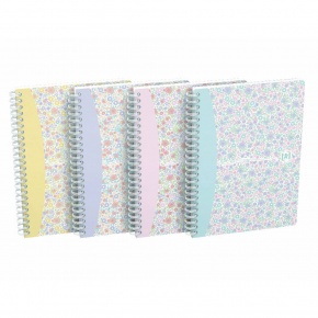 Oxford Spirálfüzet A5/60 lap kockás Floral