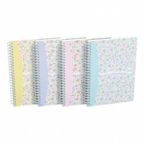 Oxford Spirálfüzet A5/60 lap vonalas Floral