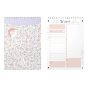 Oxford Planner A5/70 lapos spirálos Floral