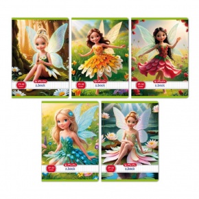 Herlitz füzet A5/27-32 kockás Flower Fairy