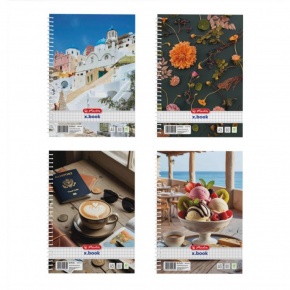 Herlitz spirálfüzet A5/80 lap, kockás Mix
