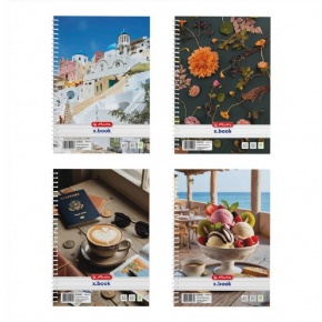 Herlitz spirálfüzet A5/80 lap, vonalas Mix