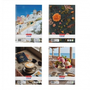 Herlitz spirálfüzet A5/80 lap, sima Mix