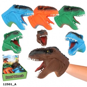 TOPModel kézbáb, dinófej alakú, Dino World