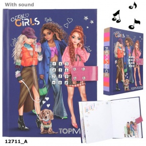 TOPModel számkódos, zenélő napló, kutyás, barátnős CITY GIRLS