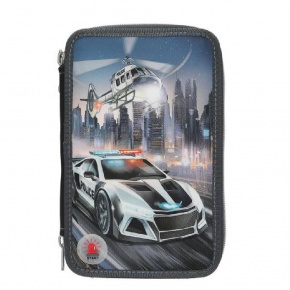 TOPModel töltött tolltartó, 3-emeletes, LED, rendőrautós, Monster Car (5)
