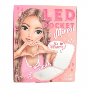 TOPModel kinyitható tükör (13,5x10 cm), LED világítással, USB töltőkábellel BEAUTY and ME (5)