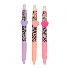 TOPModel radírozható zseléstoll, ocelotmintás, 3-féle, szivecskés (5)