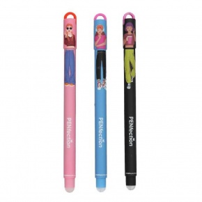 TOPModel radírozható zseléstoll, fekete, pink, kék (5)