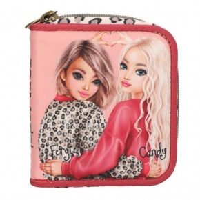 TOPModel pénztárca, bordó-leopárdmintás, barátnős LEOHEART (5)