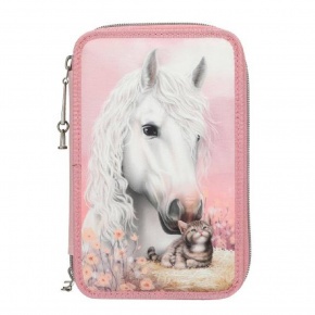 TOPModel töltött tolltartó, 3-emeletes, ló cicával, Miss Melody, TRUE FRIENDS (5)