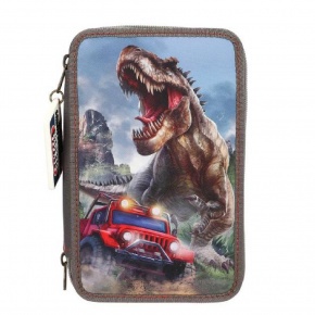 TOPModel töltött tolltartó, 3-emeletes, dinós, NEW WORLD (5)