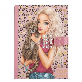 TOPModel számkódos, zenélő napló, leopárdos LEOHEART (6)